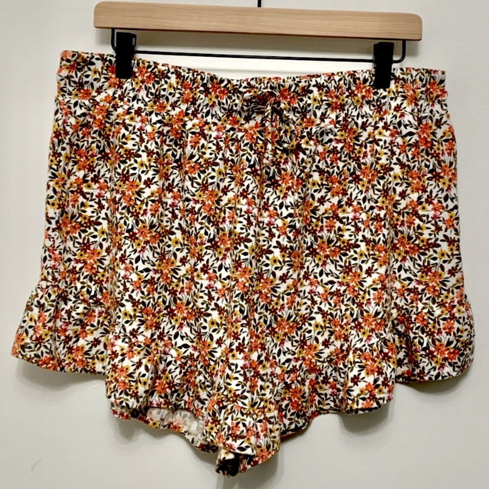Wild Fable Floral Linen Blend Shorts - XL